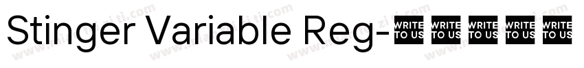 Stinger Variable Reg字体转换